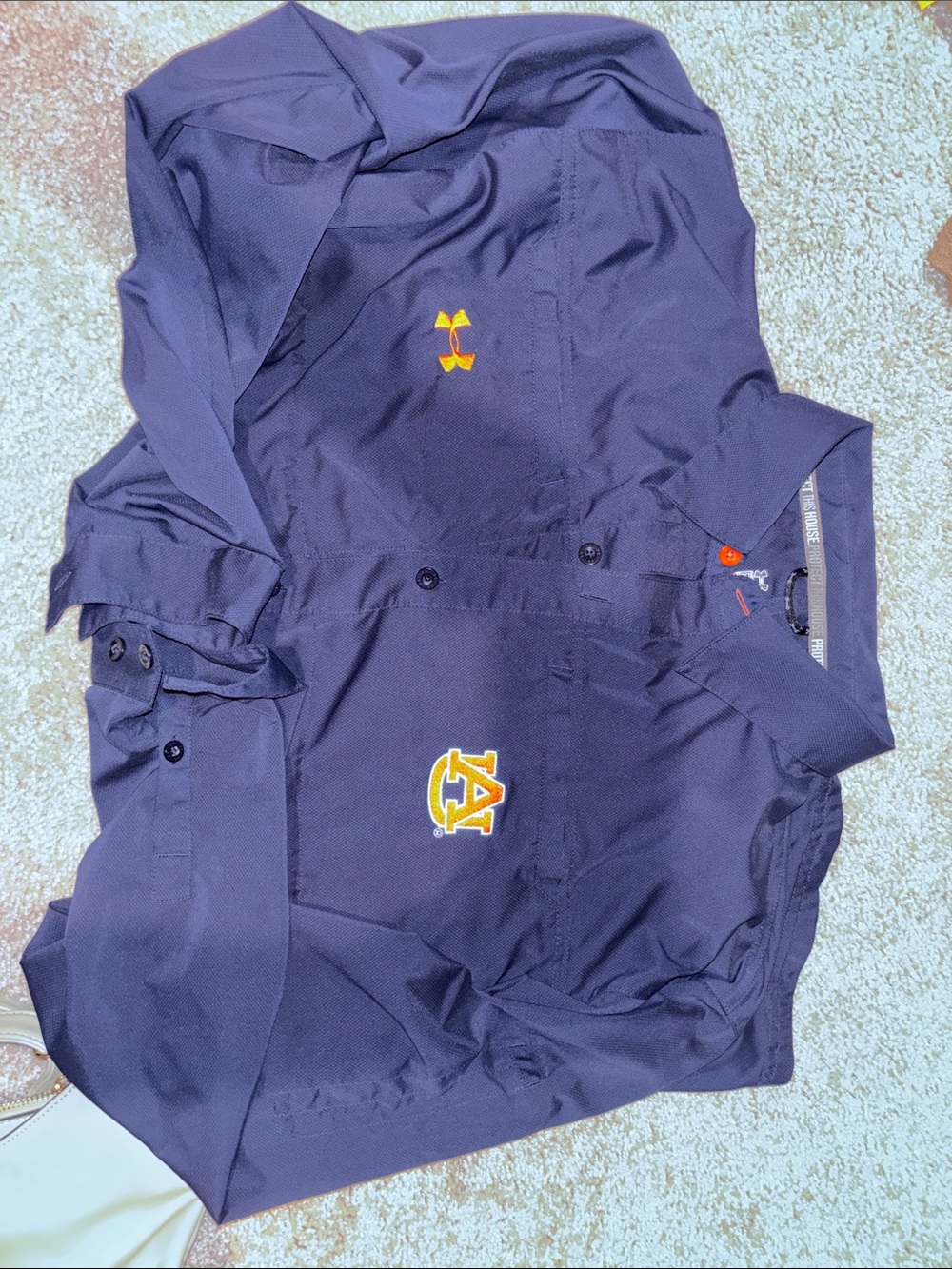 Under Armour Navy and Orange Auburn Tigers Button-Up long sleeve